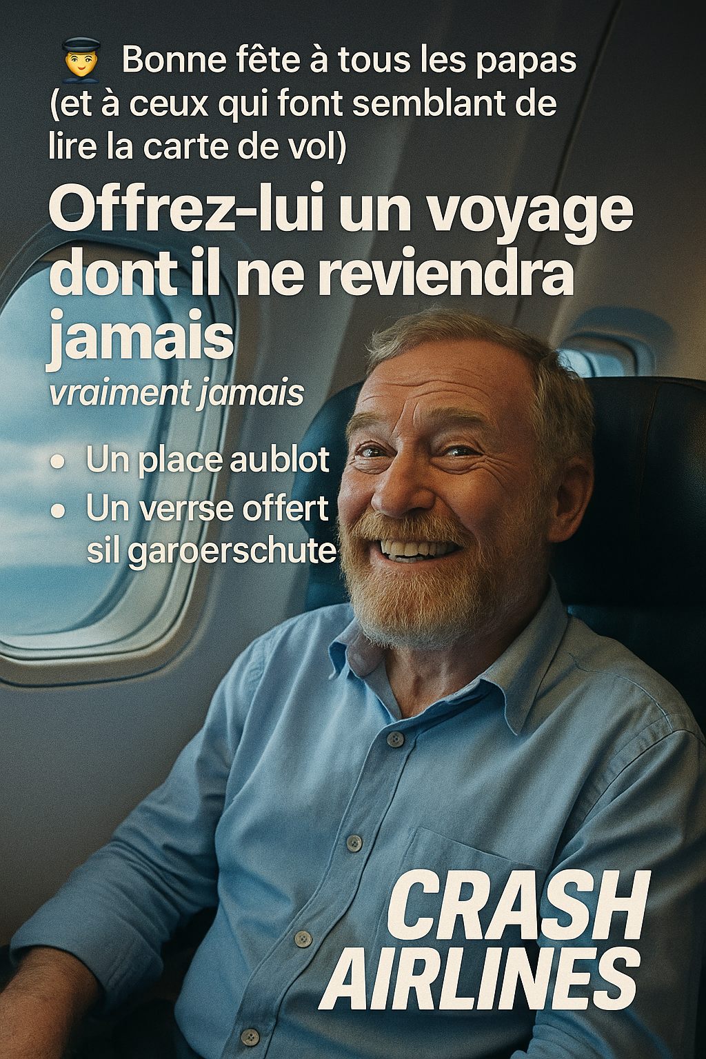Bonne fete aux papas temeraires avec Crash Airlines