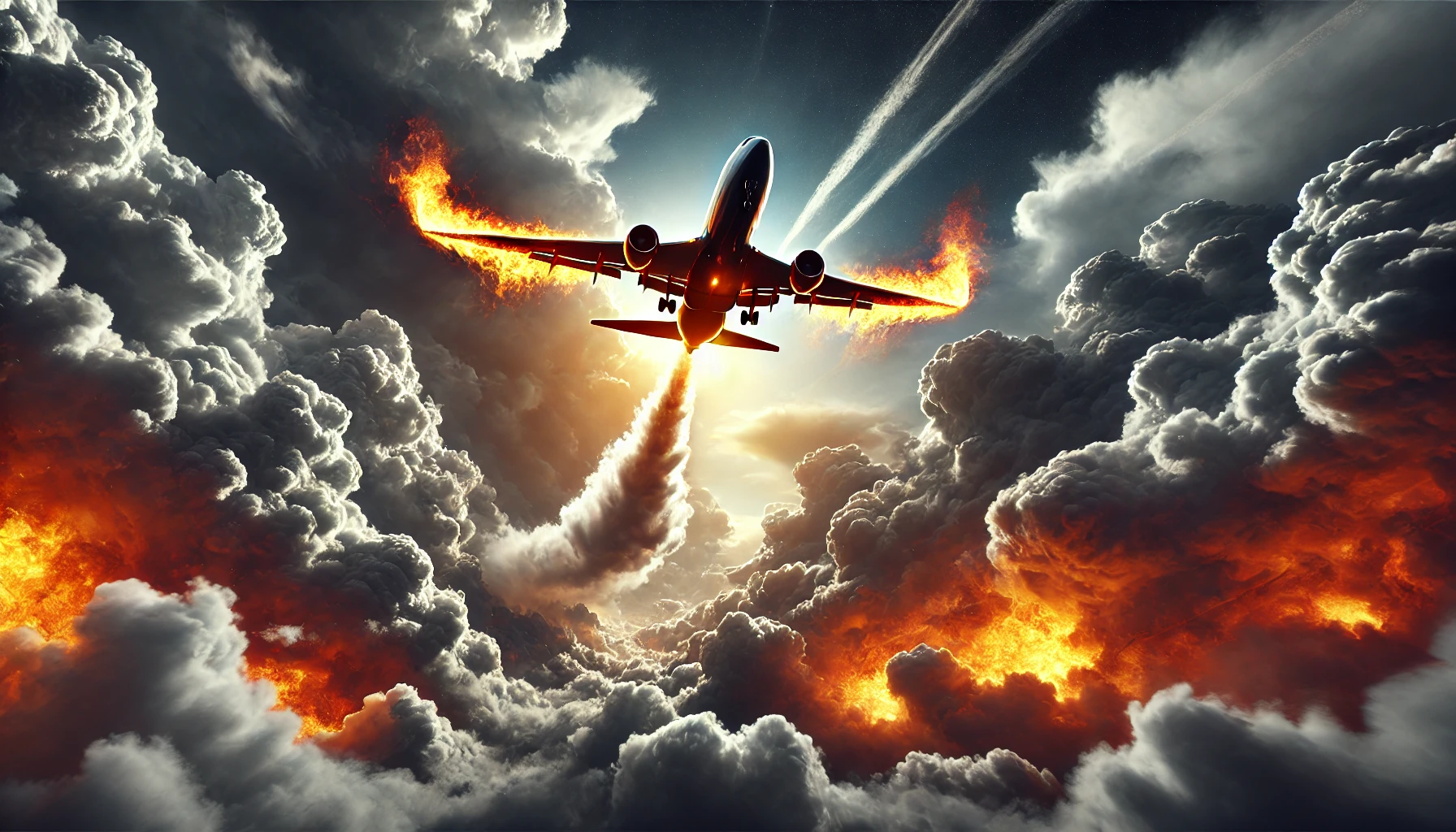 Avion Crash Airlines dans un ciel dramatique